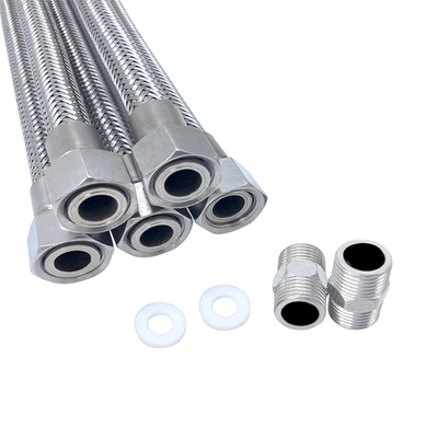 사용자 지정 크기 페이 / PTFE 꼰 유압 호스 메쉬 방폭 탄력적 산 내알칼리성 파이프