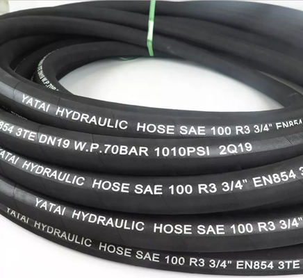 강선 편조 호스 유압 파이프 OEM 크기 고압 1-100MPa