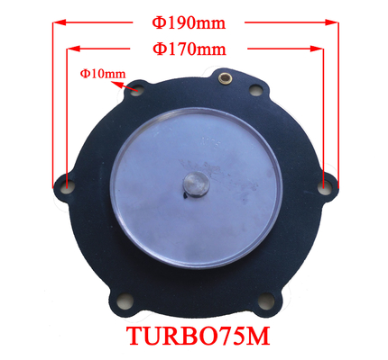 전자 펄스 밸브 다이어프램 사용자 지정 크기 모델 TURBO-DB16 75M 1.5 인치